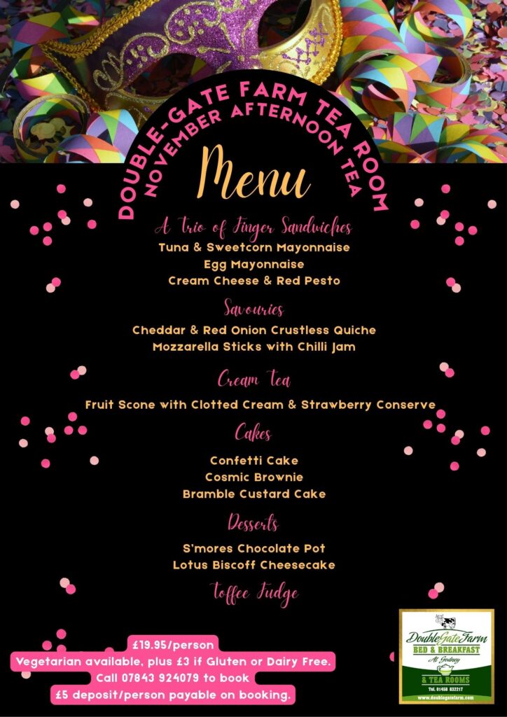 2025 November Carnival Afternoon Tea Menu