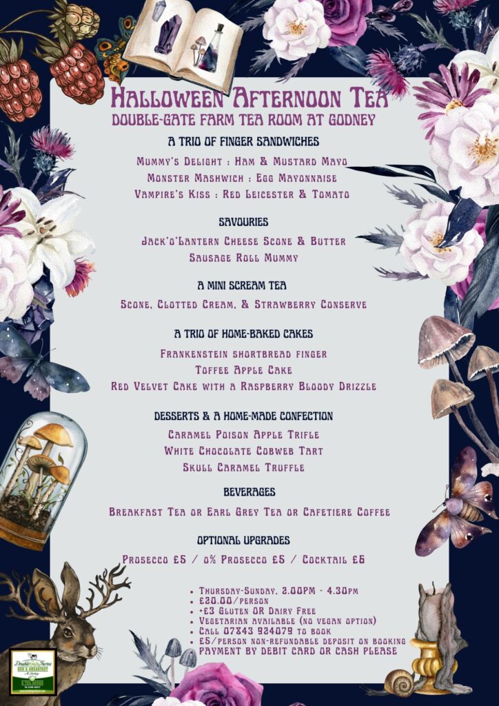Spooky Halloween Afternoon Tea Menu for 2026