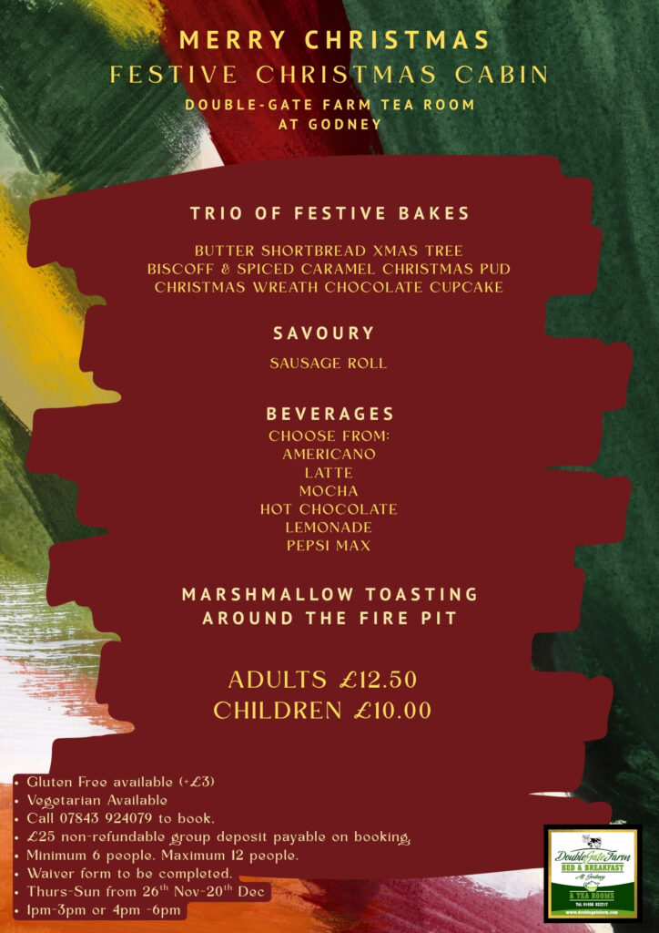2026 Festive Christmas Cabin Menu
